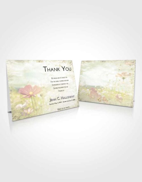 Funeral Thank You Card Template At Dusk Floral Whispers