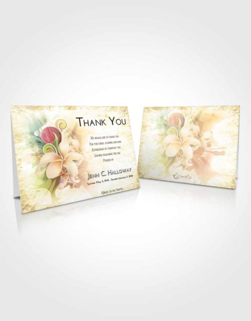 Funeral Thank You Card Template At Dusk Floral Wish
