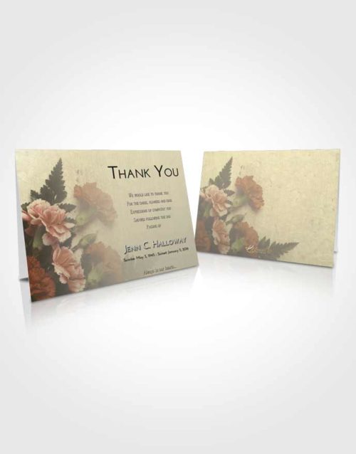 Funeral Thank You Card Template At Dusk Flower Magic