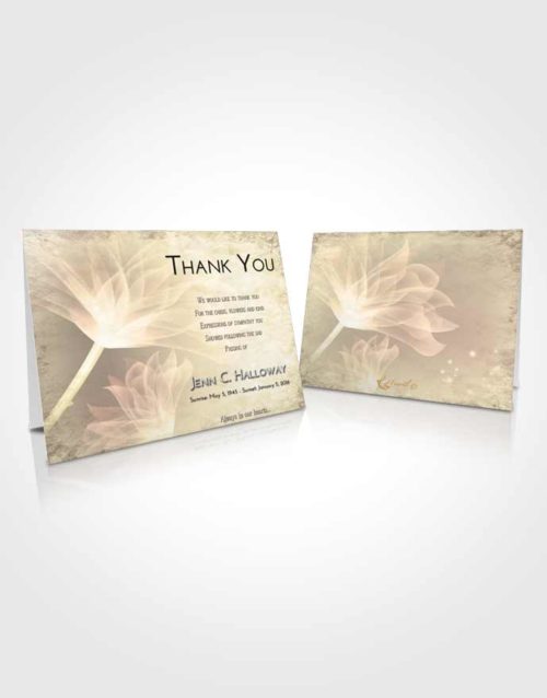Funeral Thank You Card Template At Dusk Flower Peace
