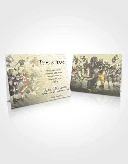 Funeral Thank You Card Template At Dusk Football Destiny