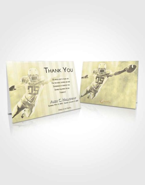 Funeral Thank You Card Template At Dusk Football Honor