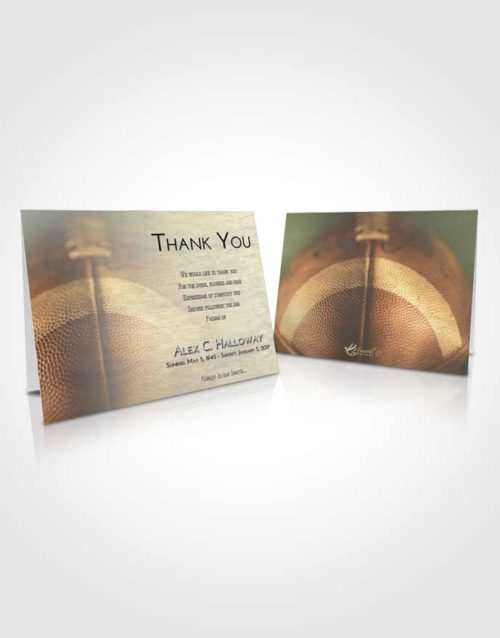 Funeral Thank You Card Template At Dusk Football Journey