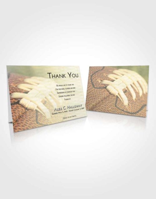 Funeral Thank You Card Template At Dusk Football Life