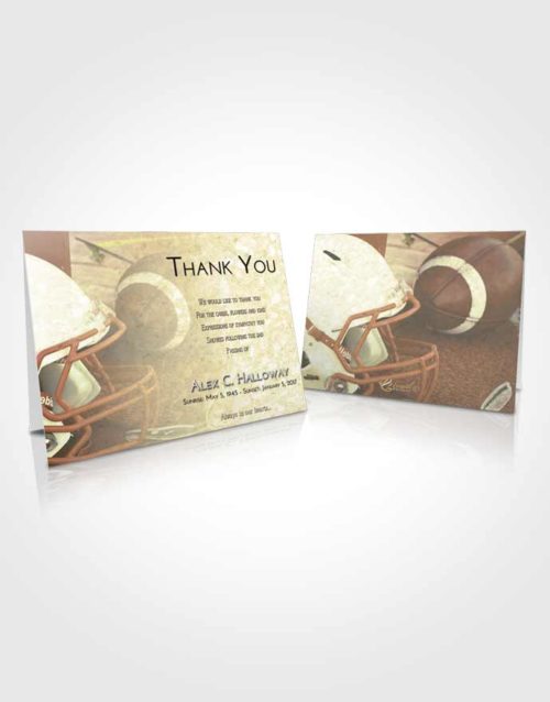 Funeral Thank You Card Template At Dusk Football Party
