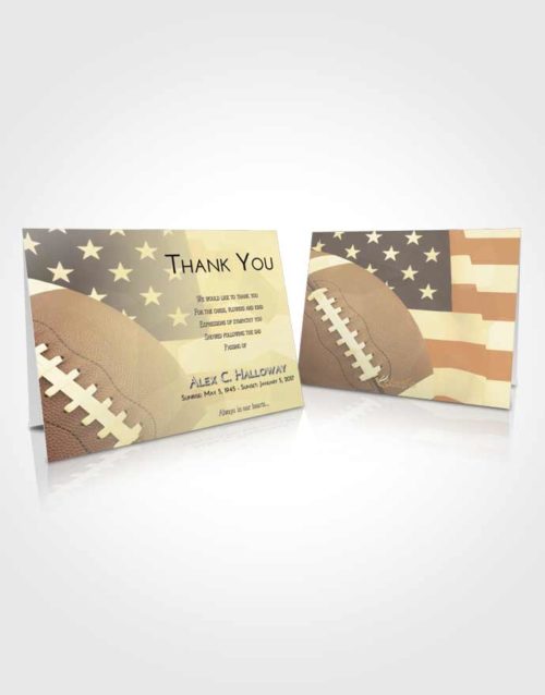 Funeral Thank You Card Template At Dusk Football Pride