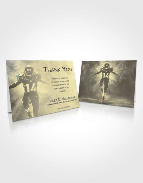 Funeral Thank You Card Template At Dusk Football Serenity