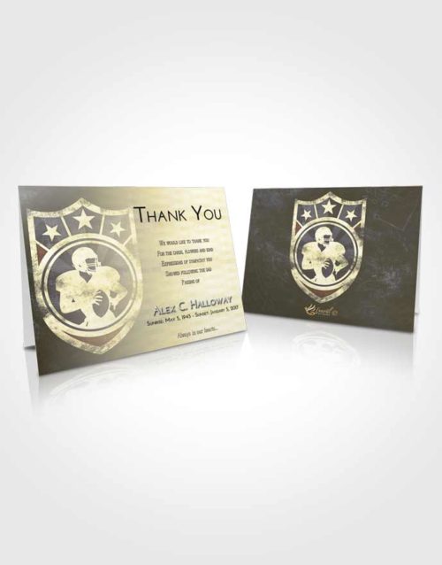 Funeral Thank You Card Template At Dusk Football Surprise