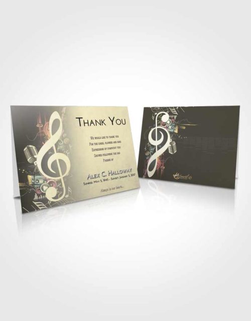 Funeral Thank You Card Template At Dusk G Clef