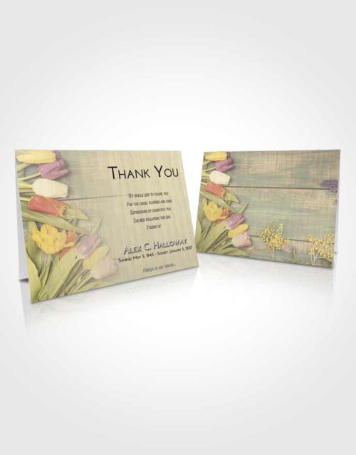 Funeral Thank You Card Template At Dusk Gardening Morning