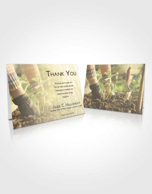 Funeral Thank You Card Template At Dusk Gardening Star