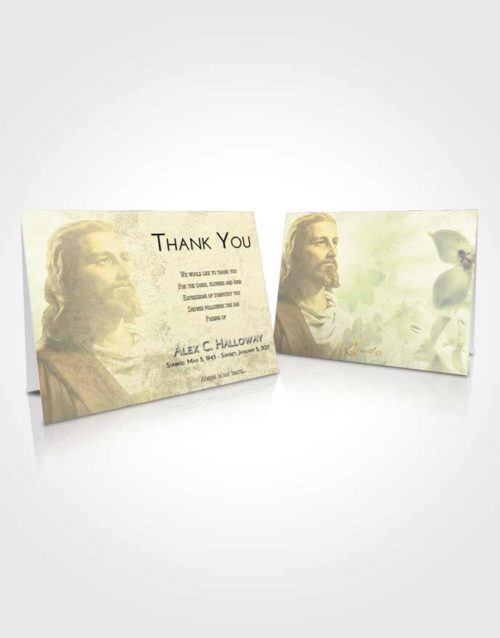 Funeral Thank You Card Template At Dusk Gaze of Jesus