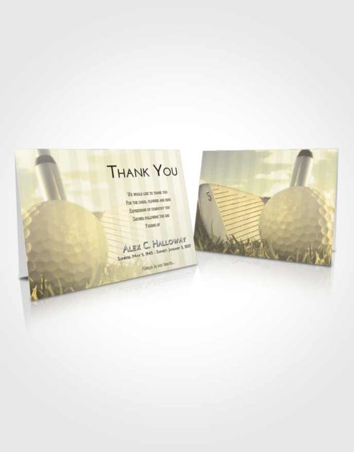 Funeral Thank You Card Template At Dusk Golf Day