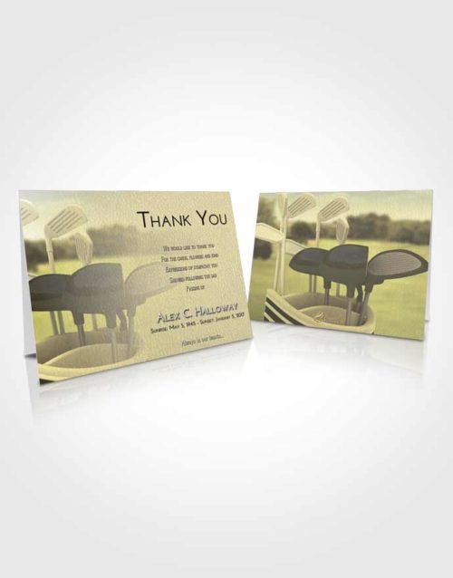 Funeral Thank You Card Template At Dusk Golf Fairway