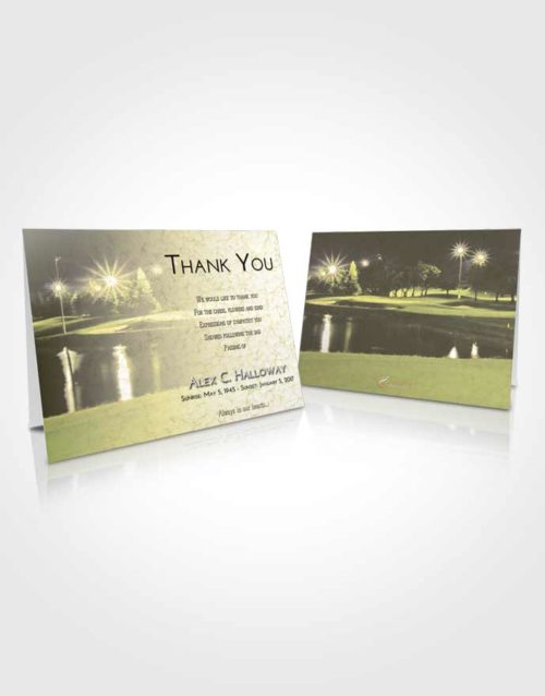 Funeral Thank You Card Template At Dusk Golf Paradise