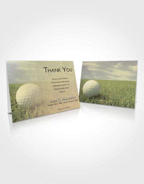 Funeral Thank You Card Template At Dusk Golf Serenity