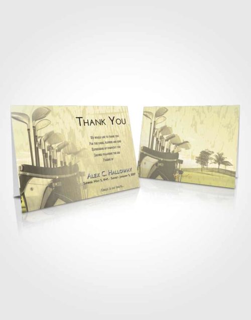 Funeral Thank You Card Template At Dusk Golf Set