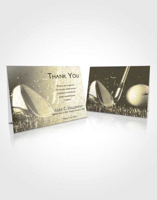 Funeral Thank You Card Template At Dusk Golf Swing