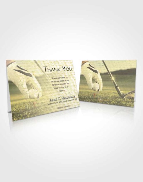 Funeral Thank You Card Template At Dusk Golf Tee