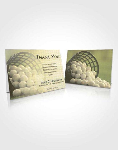 Funeral Thank You Card Template At Dusk Golf Tranquility