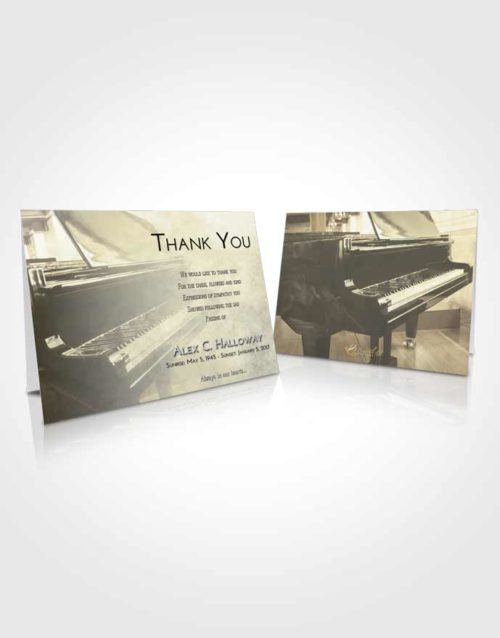 Funeral Thank You Card Template At Dusk Grand Piano