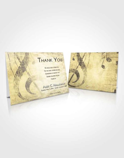 Funeral Thank You Card Template At Dusk Harmonica