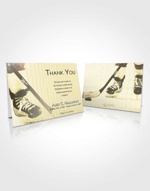 Funeral Thank You Card Template At Dusk Hockey Pride