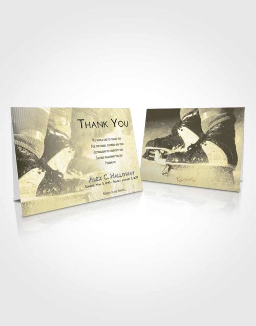 Funeral Thank You Card Template At Dusk Hockey Skates