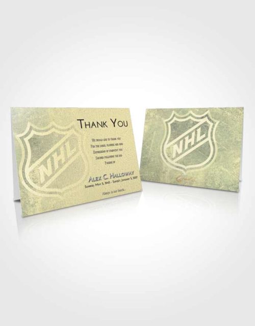 Funeral Thank You Card Template At Dusk Hockey Tranquility