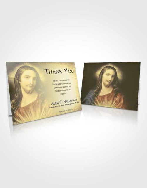 Funeral Thank You Card Template At Dusk Jesus Christ