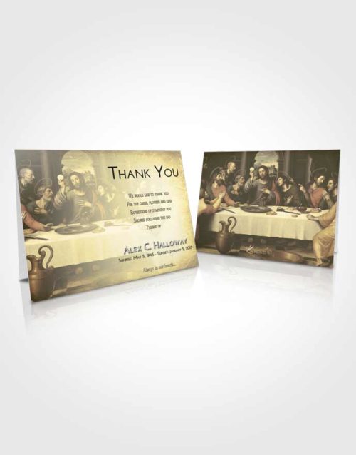 Funeral Thank You Card Template At Dusk Jesus Last Supper