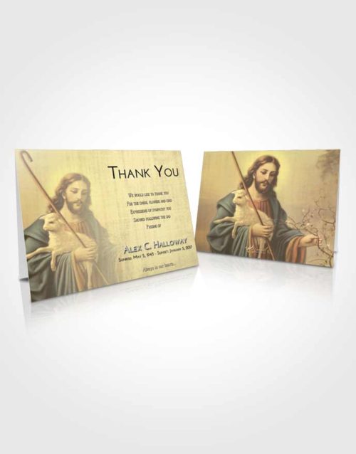 Funeral Thank You Card Template At Dusk Jesus the Savior