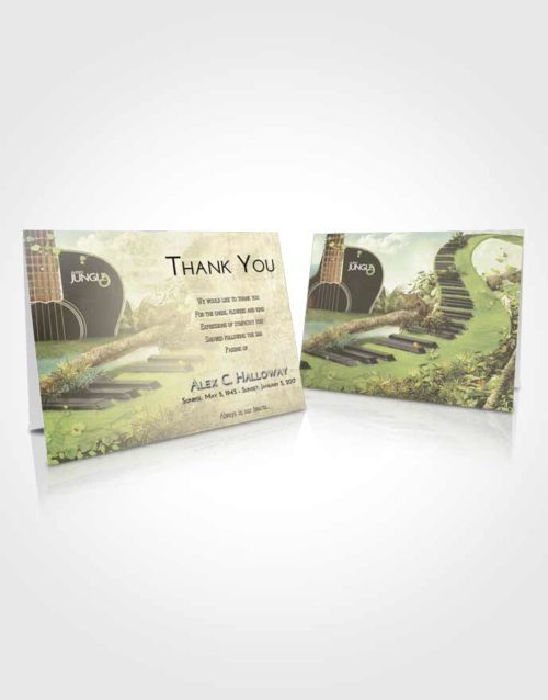 Funeral Thank You Card Template At Dusk Jungle Music