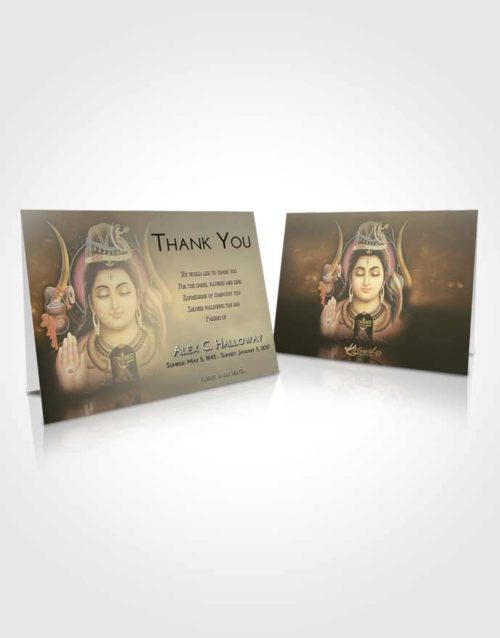 Funeral Thank You Card Template At Dusk Lord Shiva Dignity