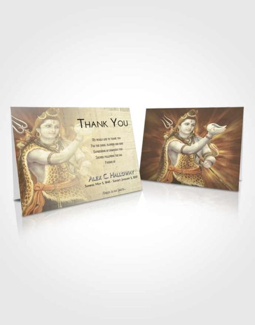 Funeral Thank You Card Template At Dusk Lord Shiva Excellence