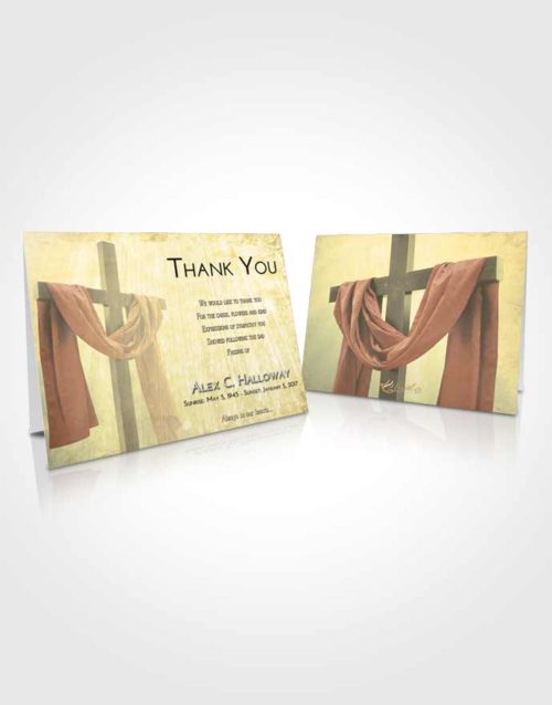 Funeral Thank You Card Template At Dusk Loving Cross