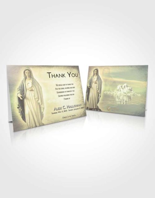 Funeral Thank You Card Template At Dusk Mary Full of Grace