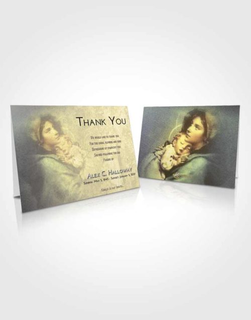 Funeral Thank You Card Template At Dusk Mary and Jesus