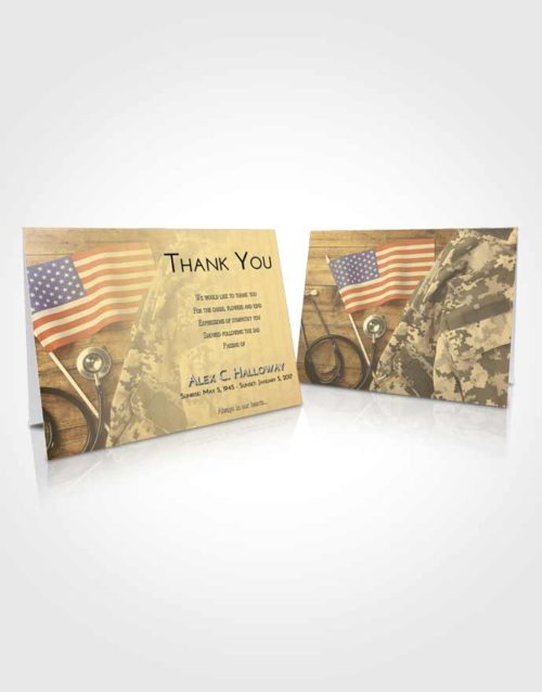 Funeral Thank You Card Template At Dusk Military Medical