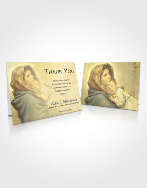 Funeral Thank You Card Template At Dusk Mother Mary