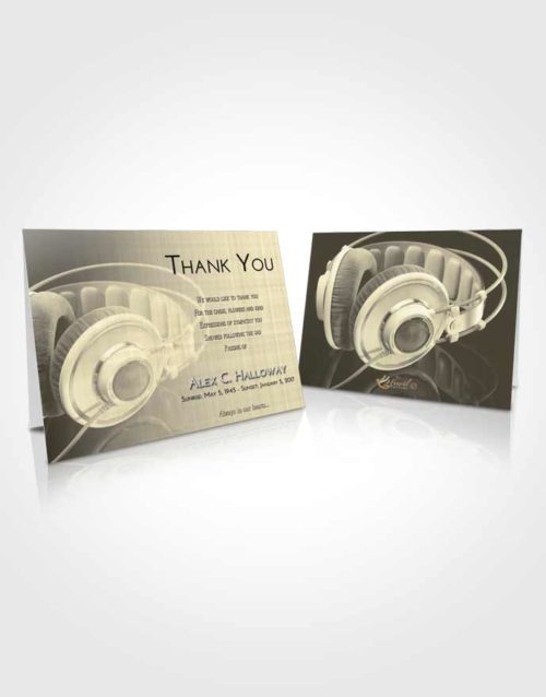 Funeral Thank You Card Template At Dusk Music Alley