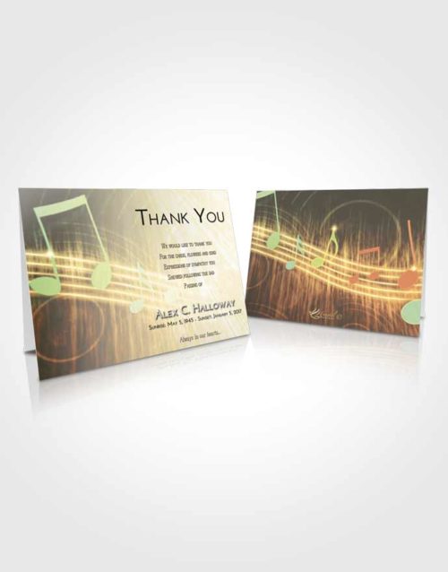 Funeral Thank You Card Template At Dusk Music Peace