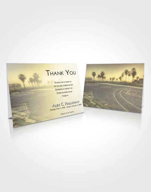 Funeral Thank You Card Template At Dusk On the Court