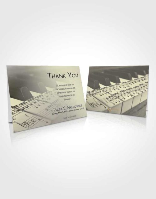 Funeral Thank You Card Template At Dusk Piano Desire