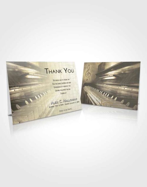 Funeral Thank You Card Template At Dusk Piano Passion