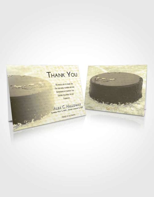 Funeral Thank You Card Template At Dusk Puck of Honor