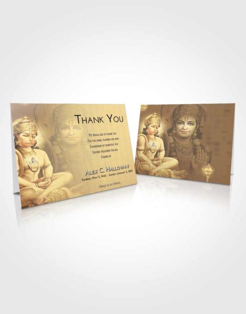 Funeral Thank You Card Template At Dusk Ram Bhakth Hanuman