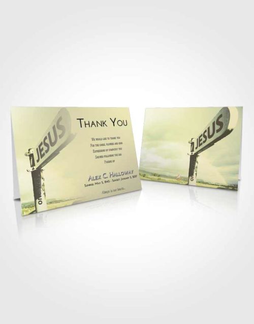 Funeral Thank You Card Template At Dusk Road to Jesus