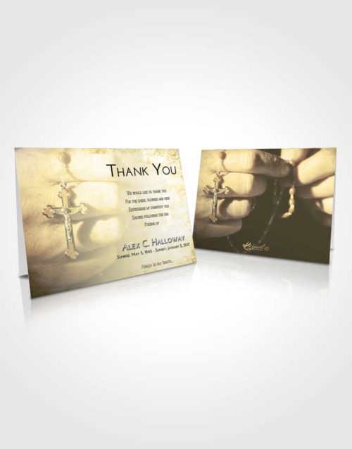 Funeral Thank You Card Template At Dusk Rosary Honor