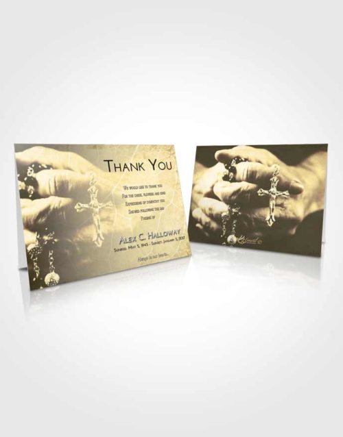 Funeral Thank You Card Template At Dusk Rosary Life